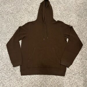 ALO Yoga micro waffle fast break hoodie, size medium, espresso